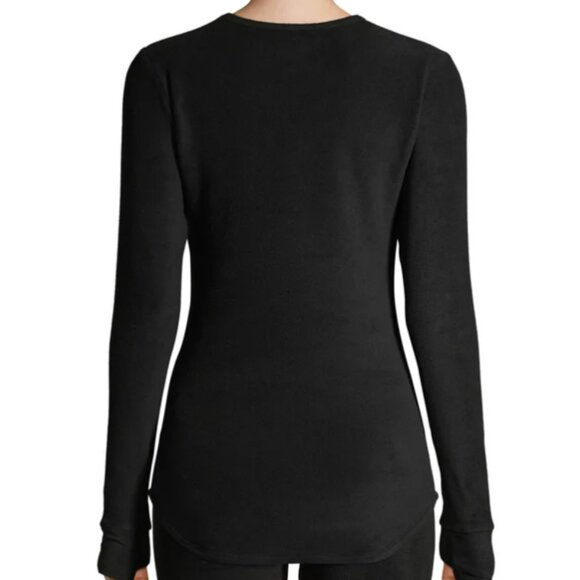 Cuddl Duds ClimateRight Women's Stretch Fleece Long Sleeve Base Layer Top - Crew - Picture 2 of 3